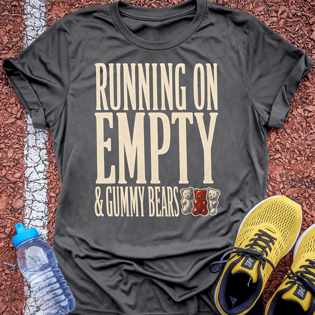 Running on Empty T-Shirt - Charcoal