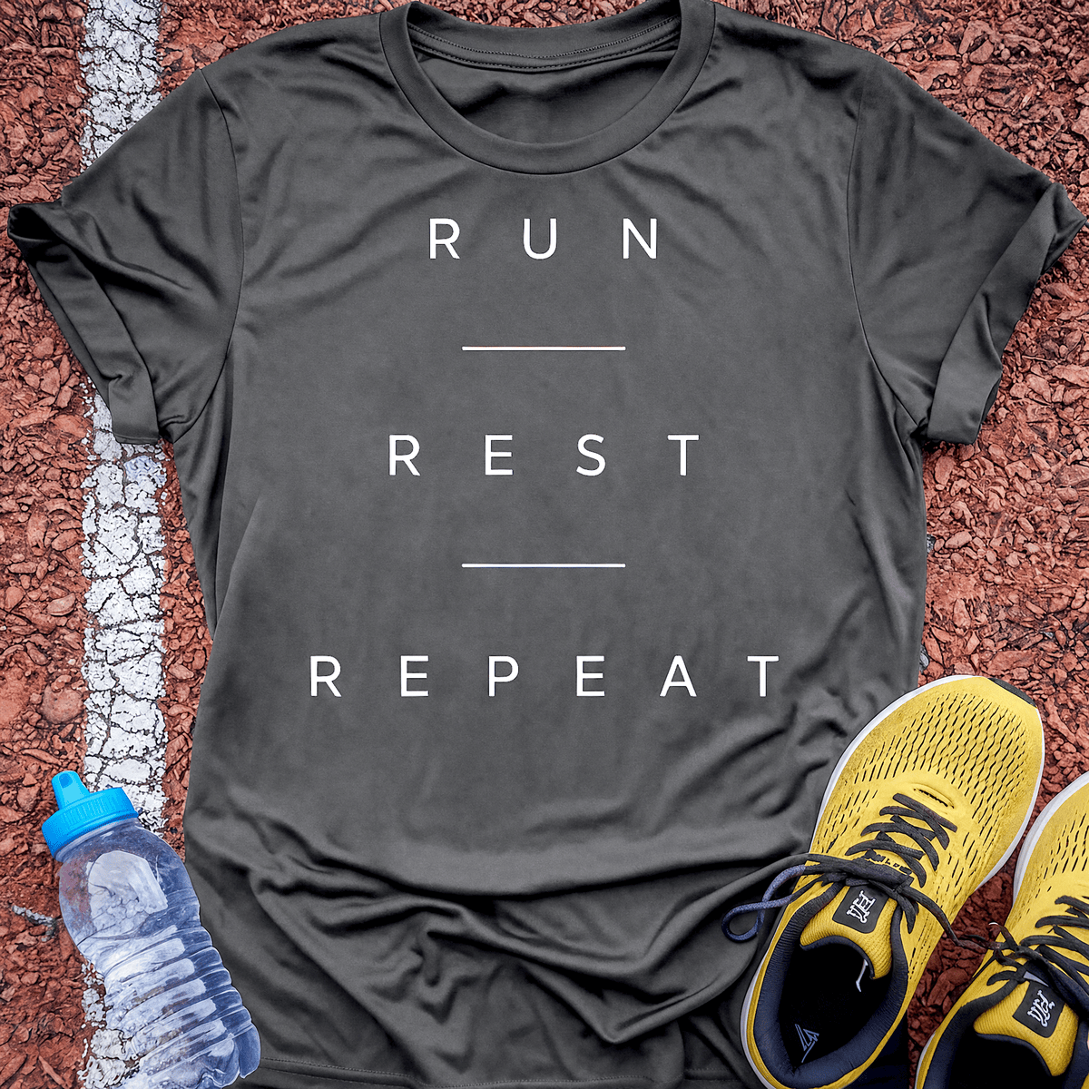 Run Rest Repeat T-Shirt - Charcoal