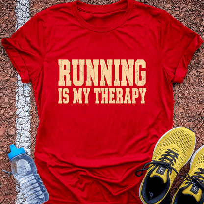 Running Is My Therapy T-Shirt - Red