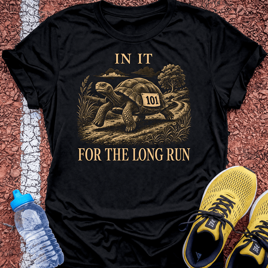 Tortoise Long Run T-Shirt - Black