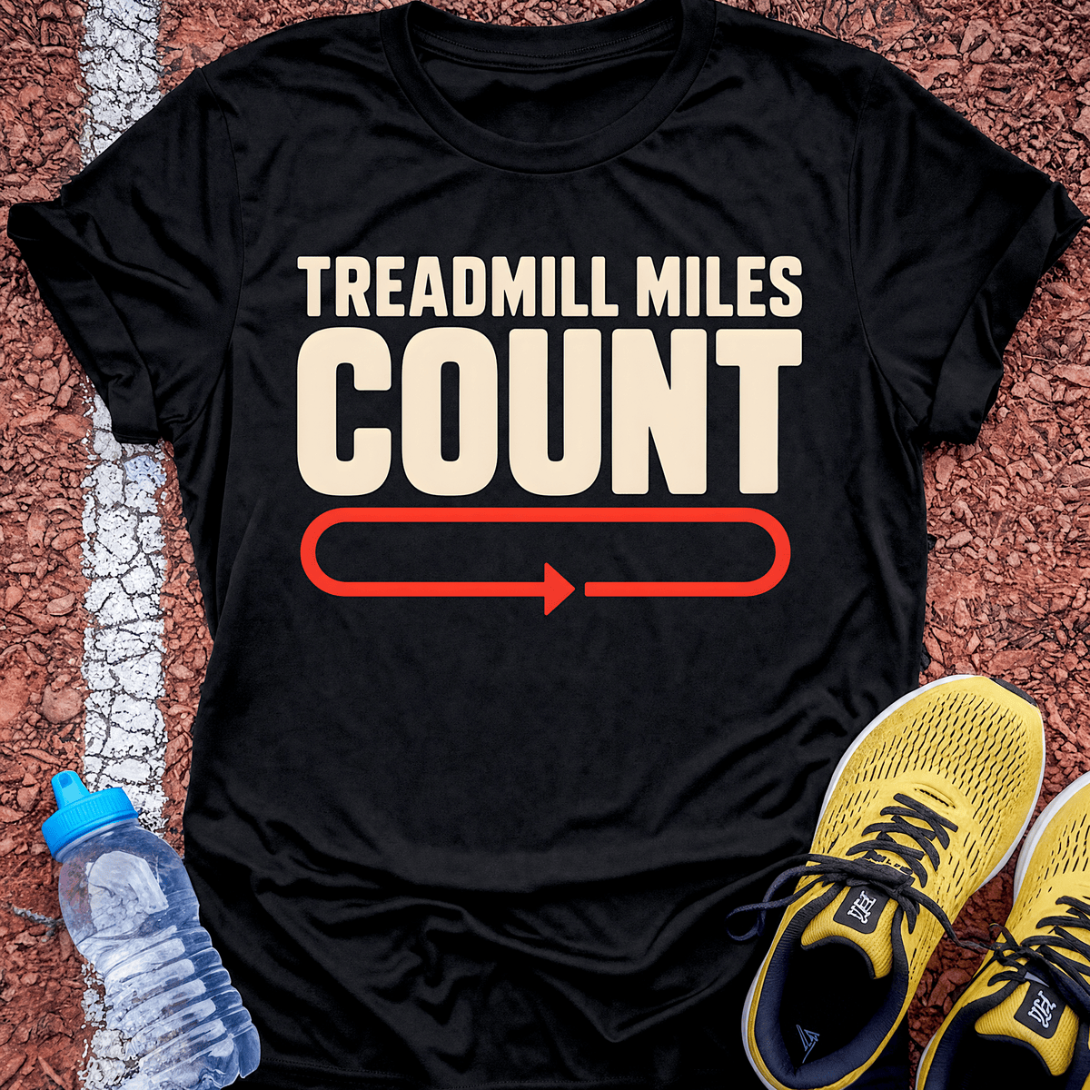 Treadmill Miles Count - Black