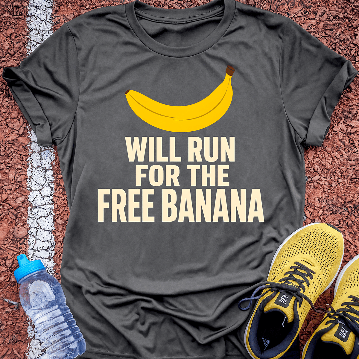 Will Run for the Free Banana - Charcoal