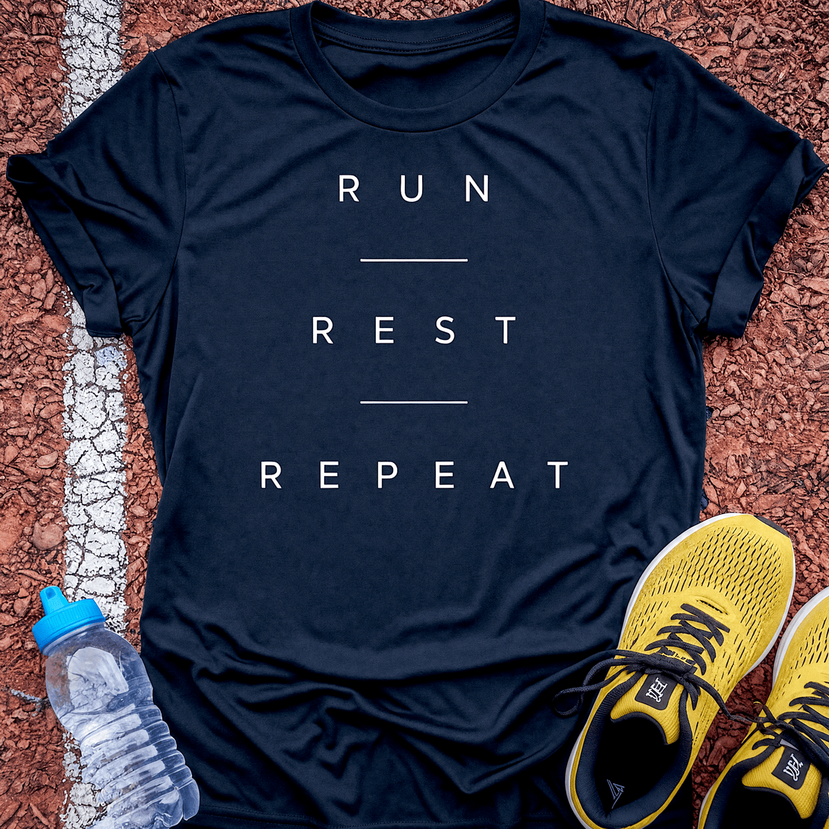 Run Rest Repeat T-Shirt - Navy