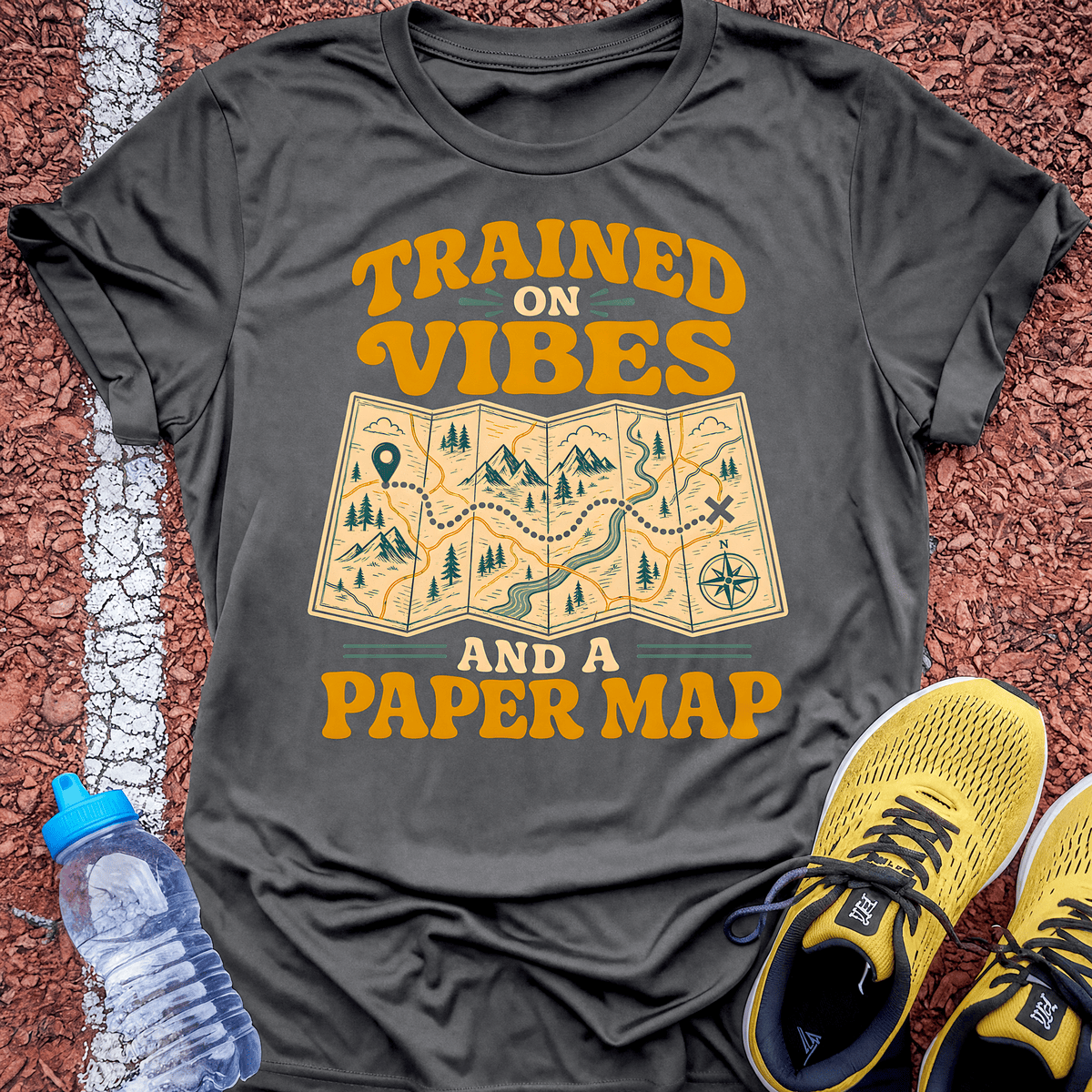 Trained on Vibes and a Paper Map - Charcoal