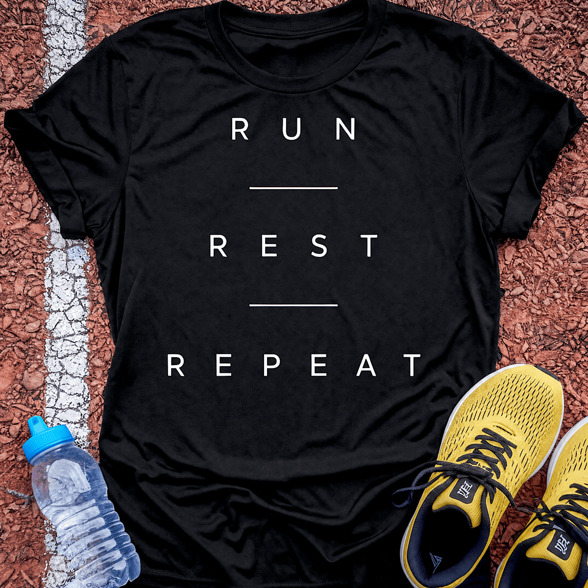 Run Rest Repeat T-Shirt - Black