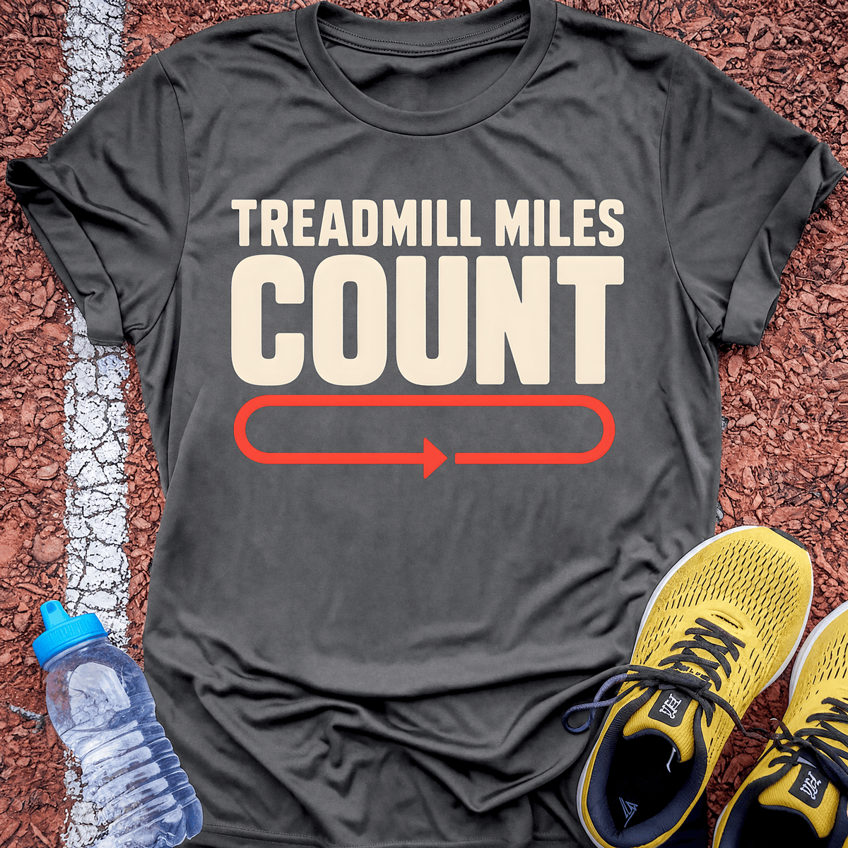 Treadmill Miles Count - Charcoal