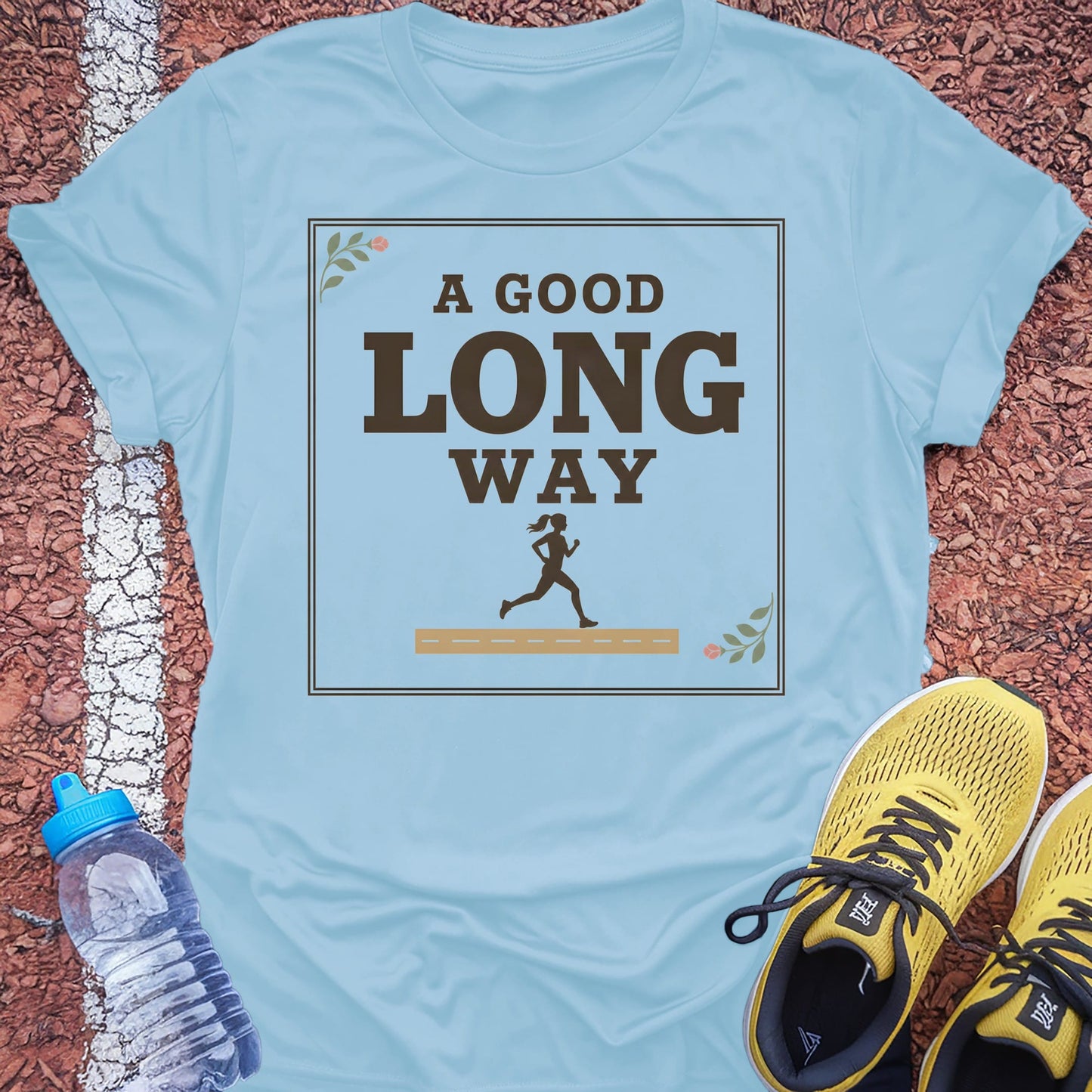 A Good Long Way t-shirt — Light Blue