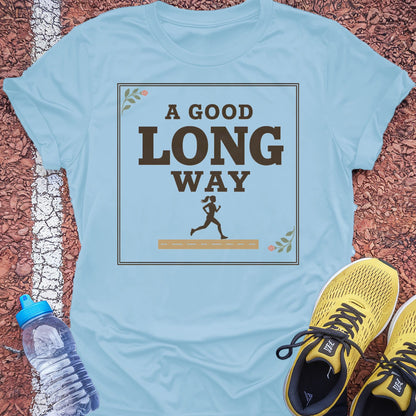 A Good Long Way t-shirt — Light Blue