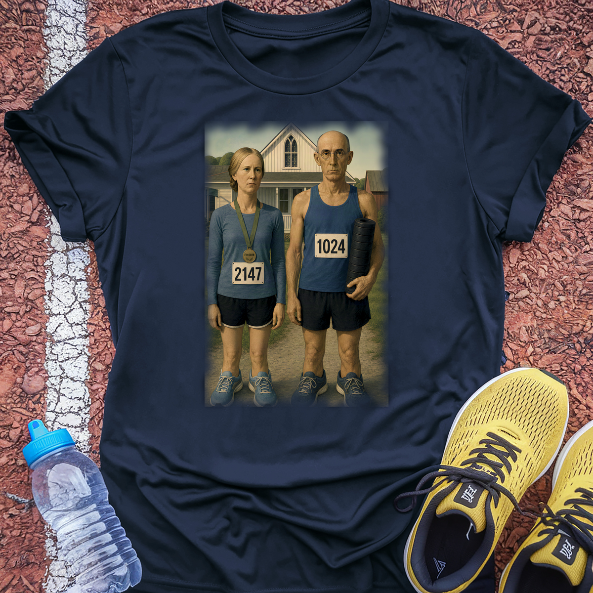 American Gothic Run Club T-Shirt - Navy