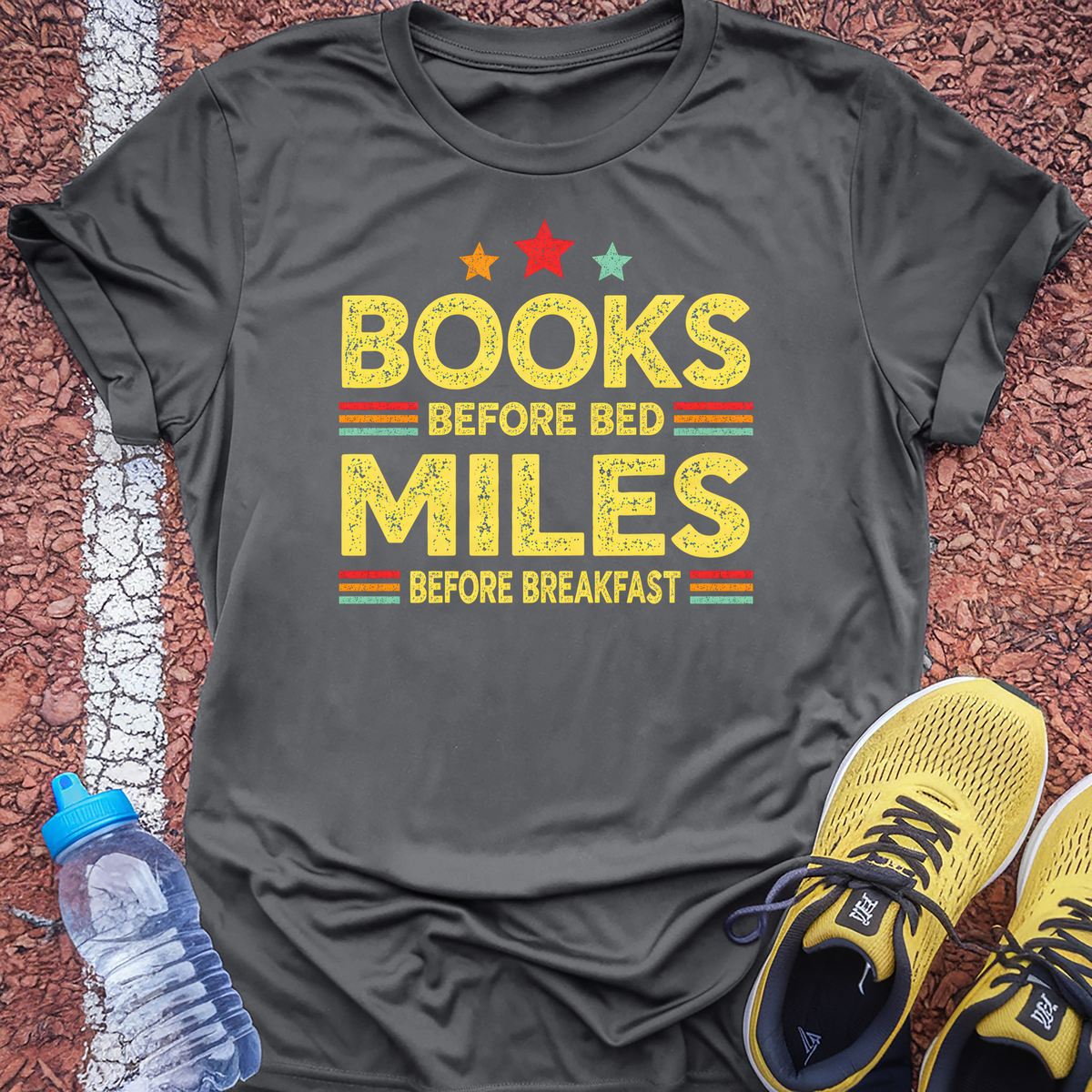Books Before Bed T-Shirt - Charcoal