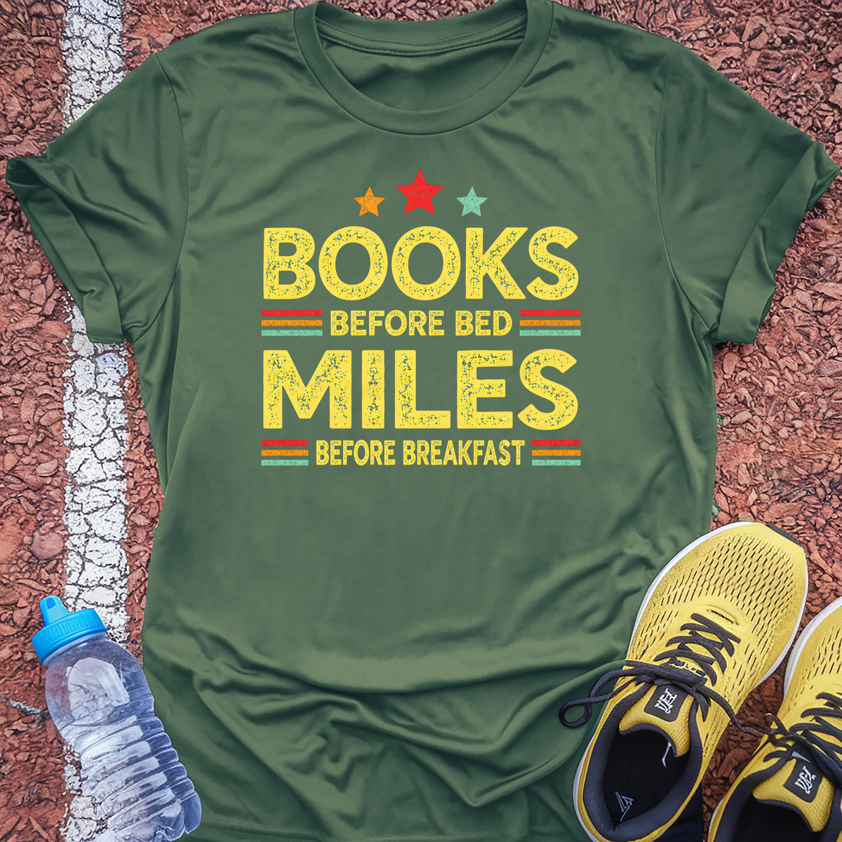 Books Before Bed Tech Tee - Forest Green