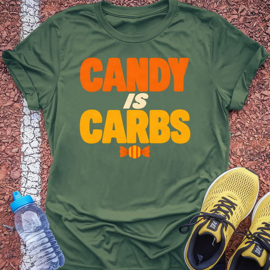 Candy Is Carbs T-Shirt - Military Green