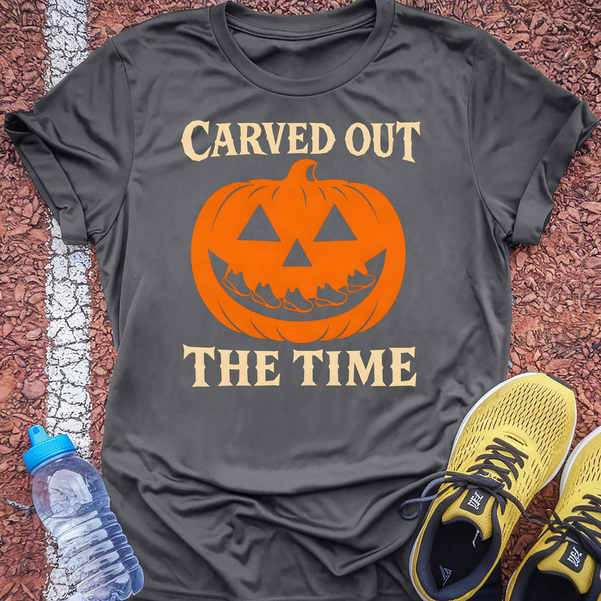 Carved Out the Time t-shirt — Charcoal