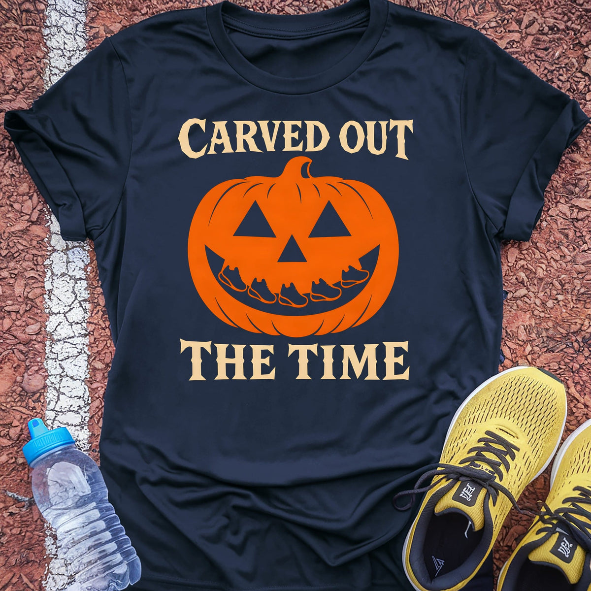 Carved Out the Time t-shirt — Navy
