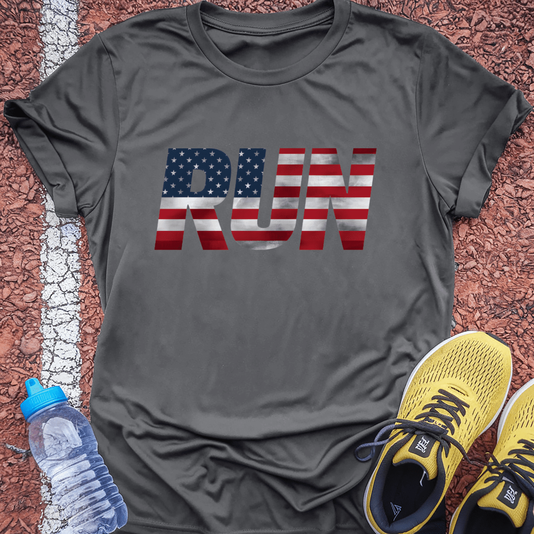 Run Flag Tech Tee