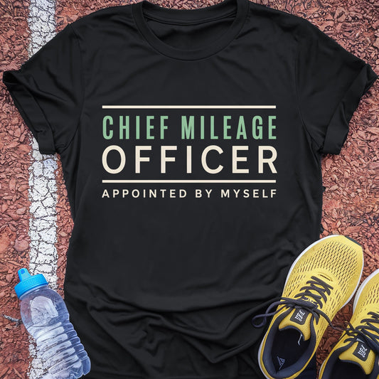 Chief Mileage Officer t-shirt — Black