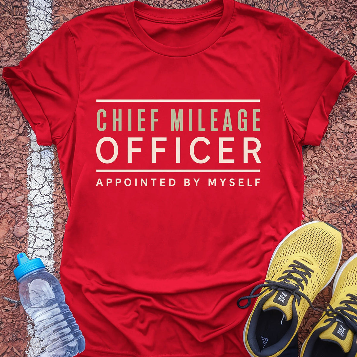 Chief Mileage Officer t-shirt — Red