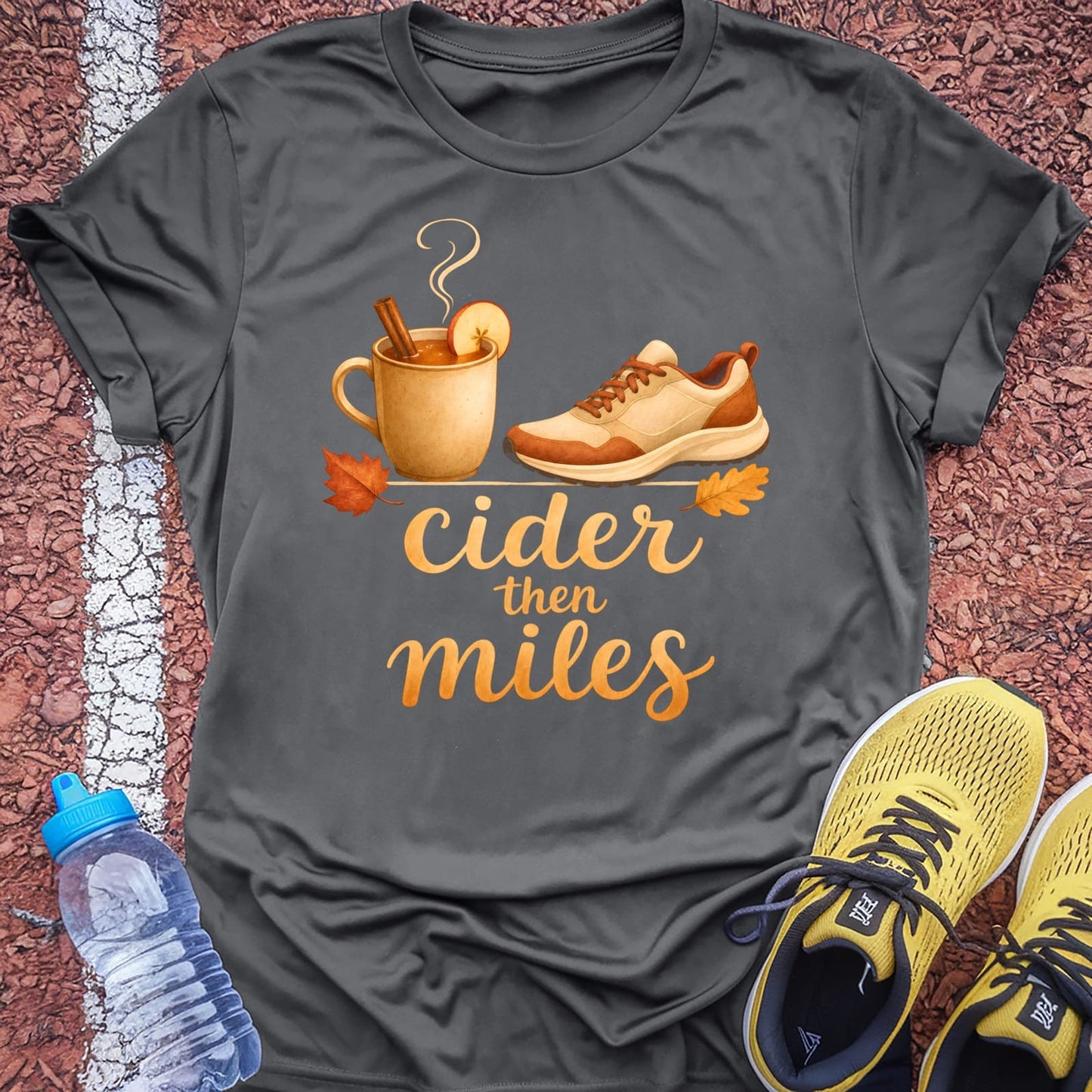 Cider Then Miles T-Shirt - Charcoal