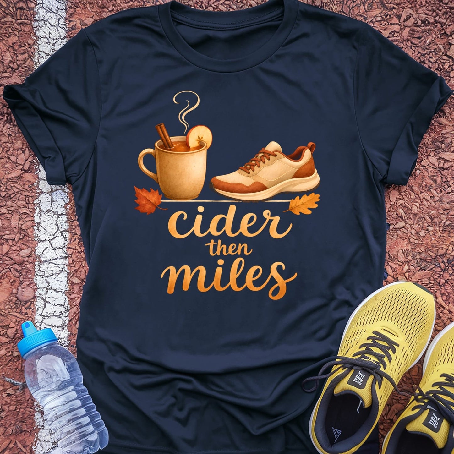 Cider Then Miles T-Shirt - Navy