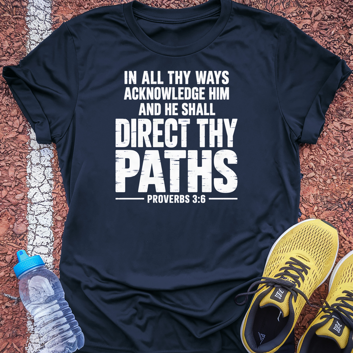 Direct My Paths Tech Tee - True Navy
