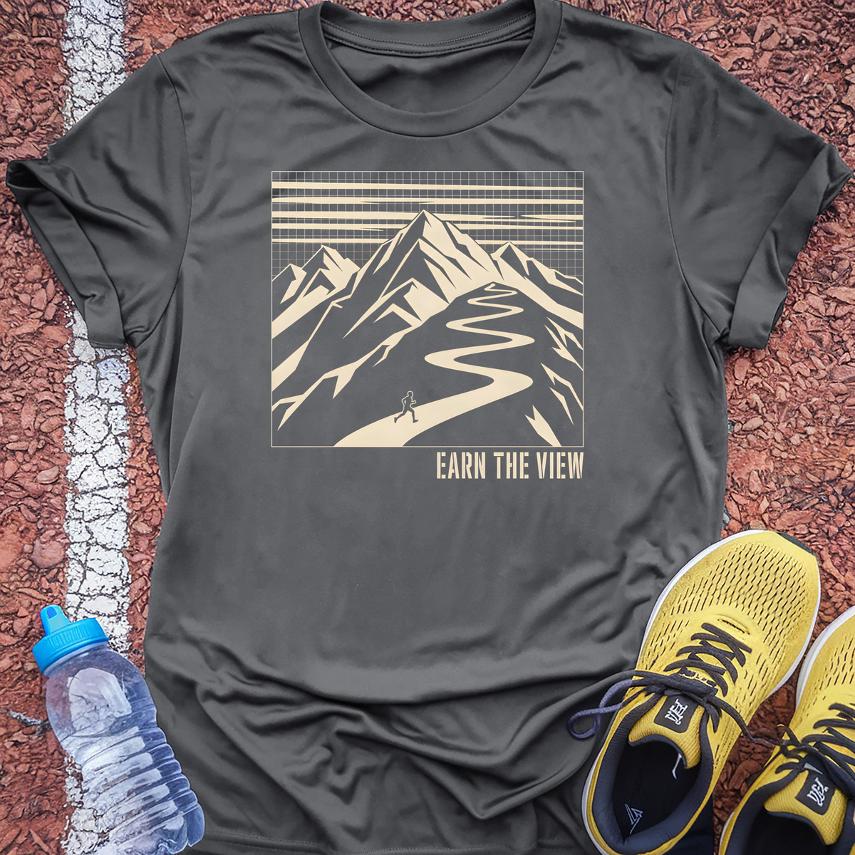 Earn the View T-Shirt - Charcoal