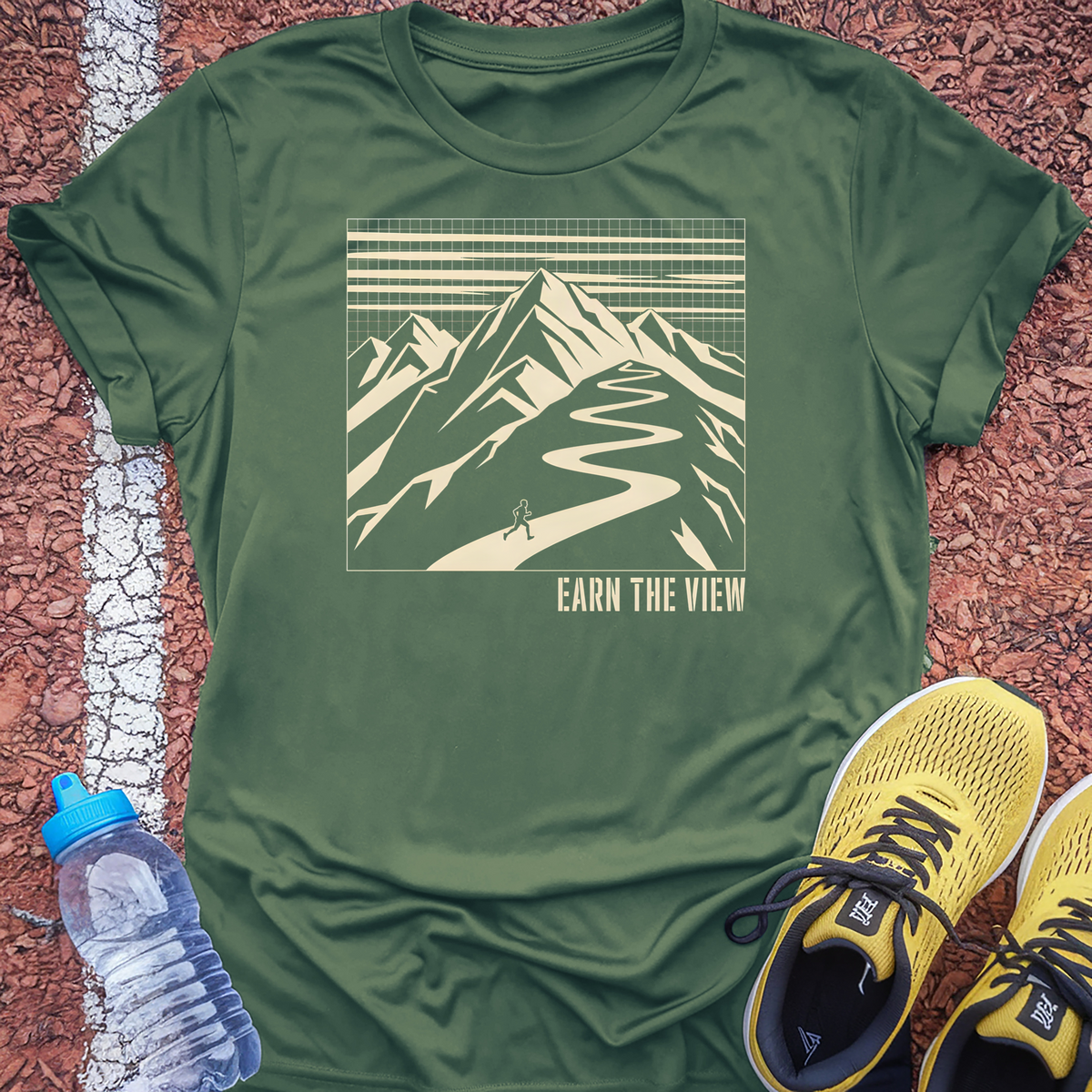 Earn the View T-Shirt - Military Green