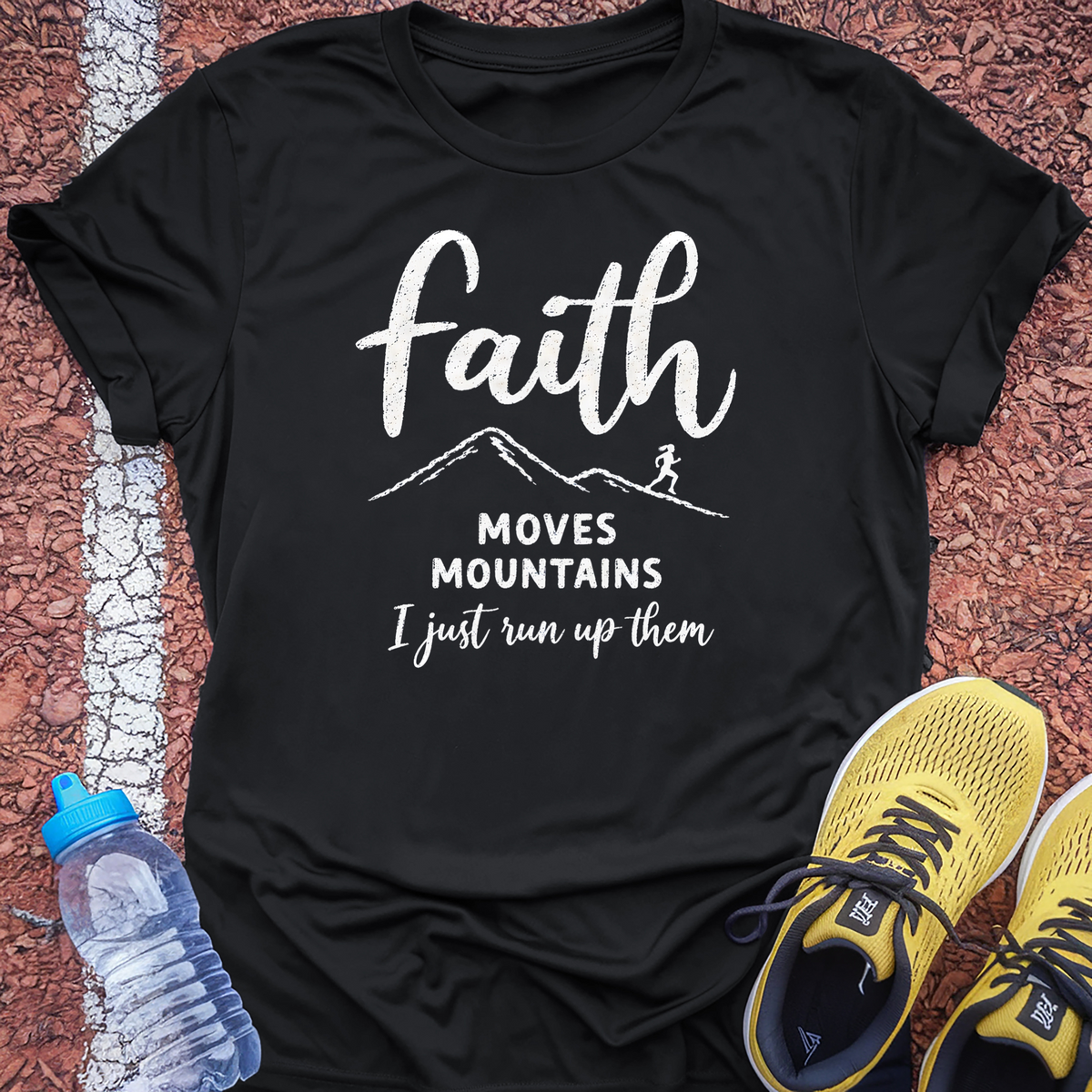 Faith Moves Mountains T-Shirt - Black