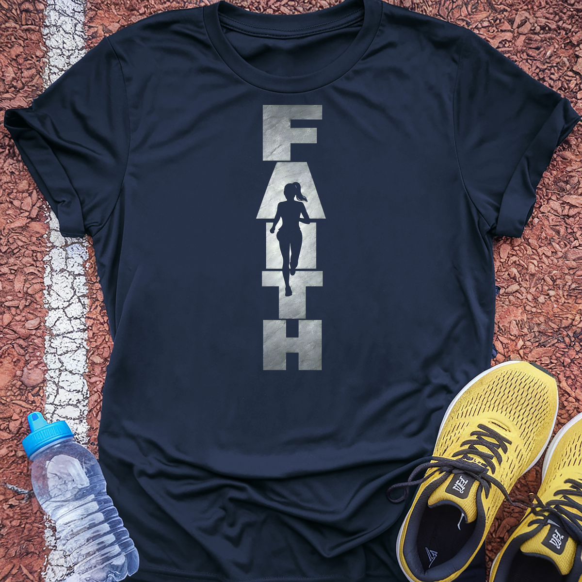 Faith Runner T-Shirt - Navy