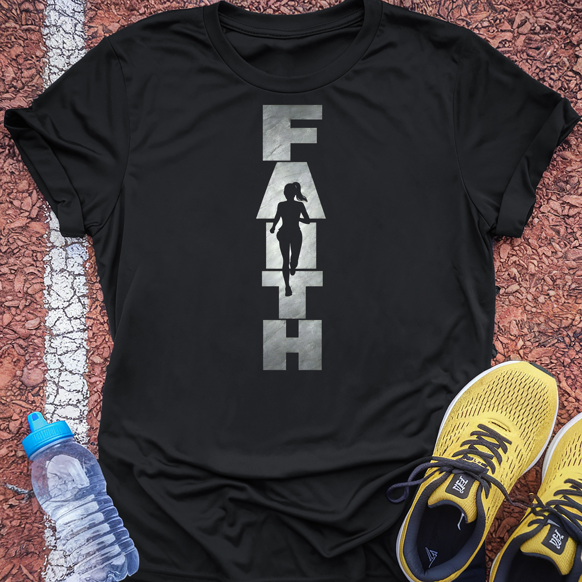 Faith Runner Tech Tee - Black