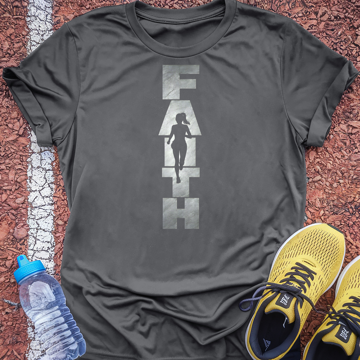 Faith Runner Tech Tee - Grey Concrete
