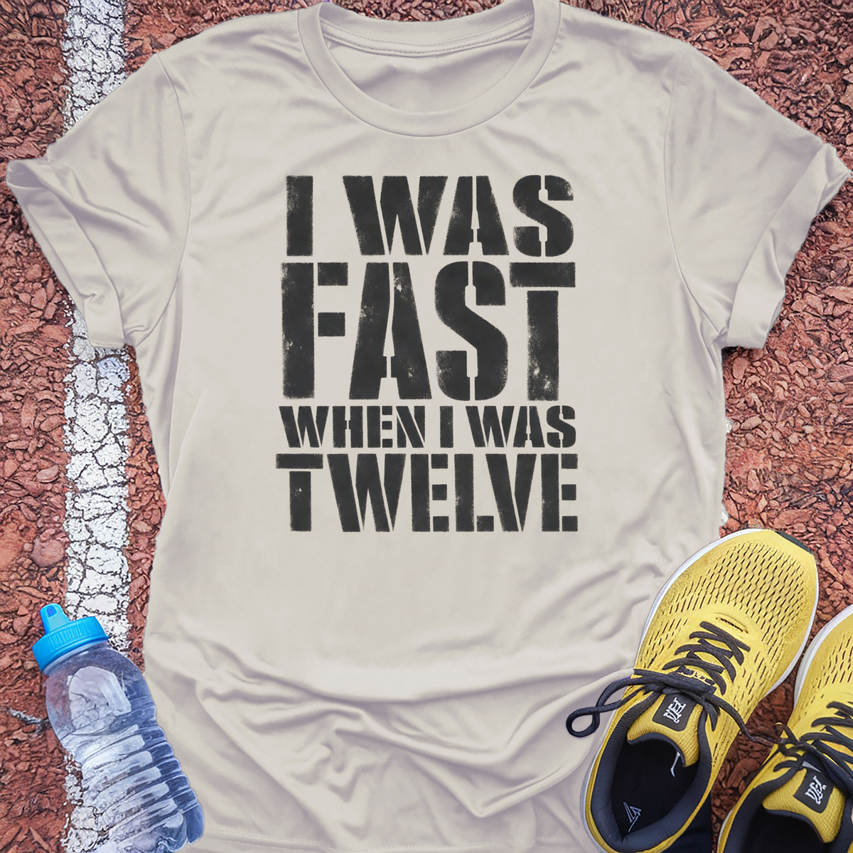 Fast When I Was Twelve T-Shirt - Ice Grey