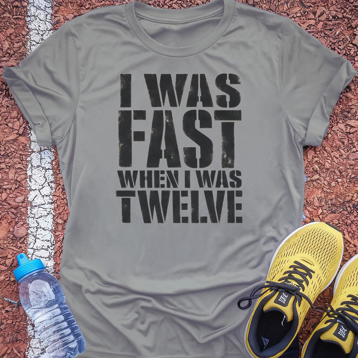 Fast When I Was Twelve T-Shirt - Sport Grey