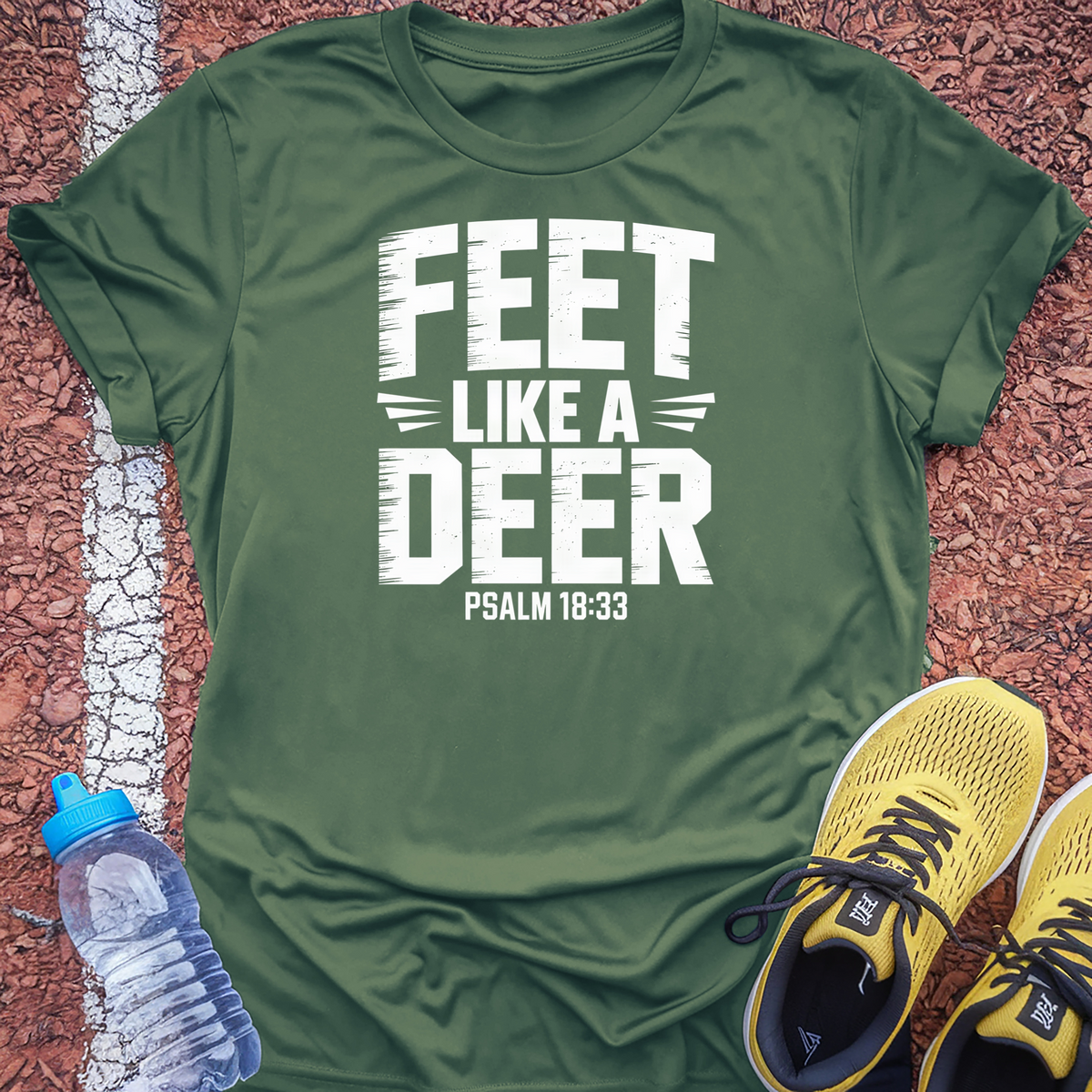 Feet Like a Deer T-Shirt - Military Green