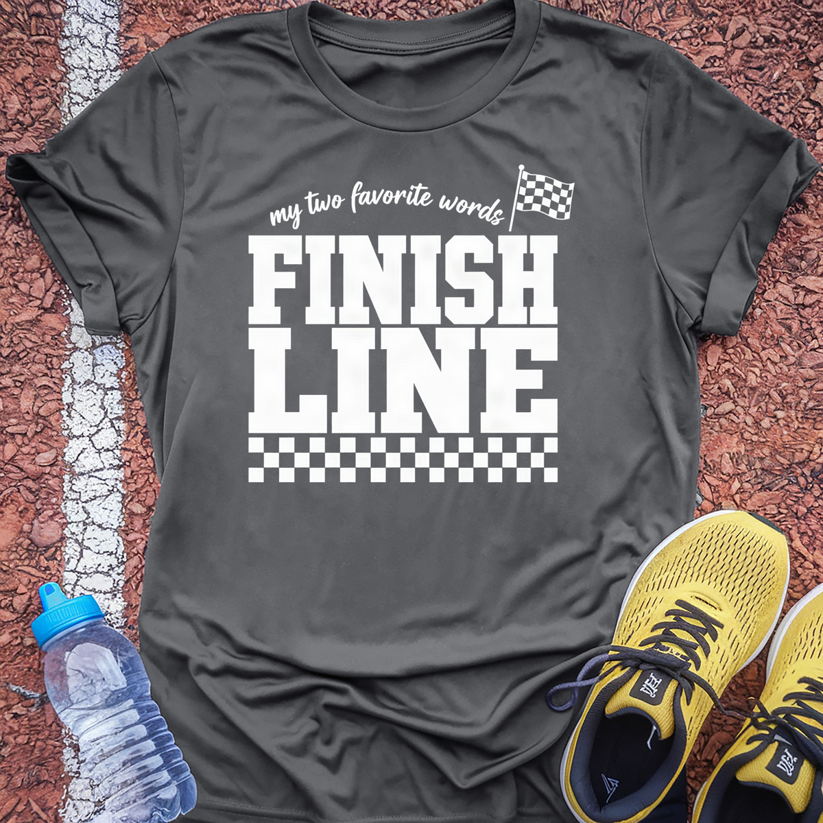 Finish Line T-Shirt - Charcoal