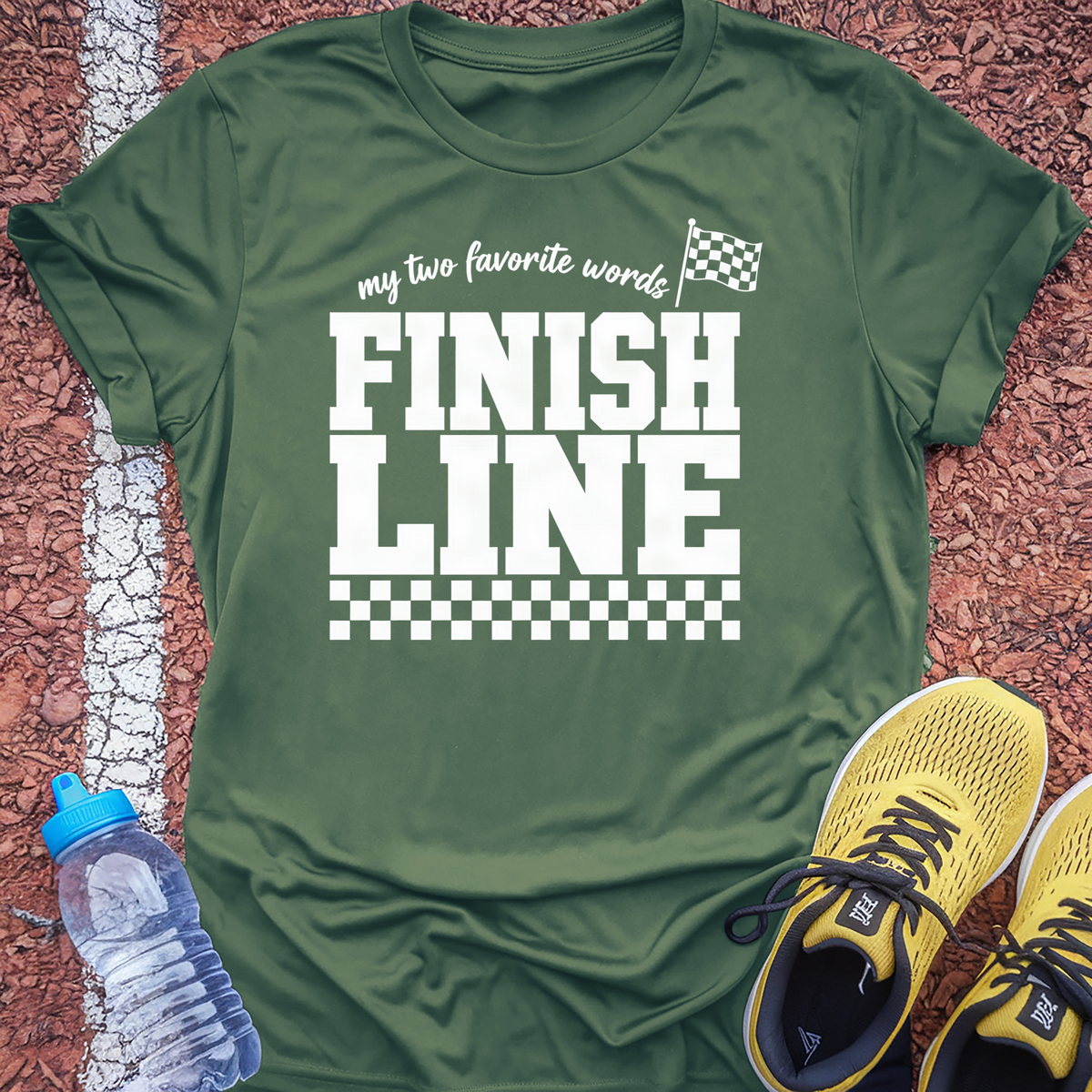 Finish Line T-Shirt - Military Green