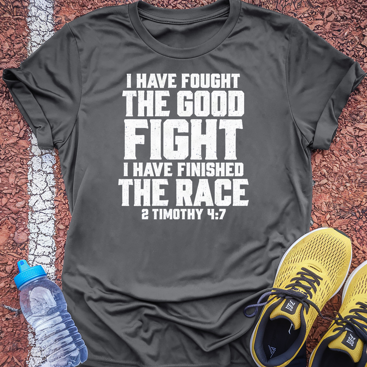 Finished the Race T-Shirt - Charcoal