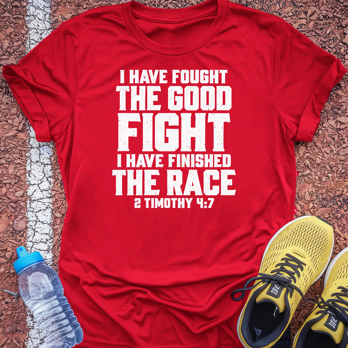 Finished the Race T-Shirt - Red