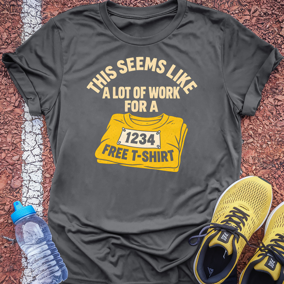 Free Race Shirt T-Shirt - Charcoal