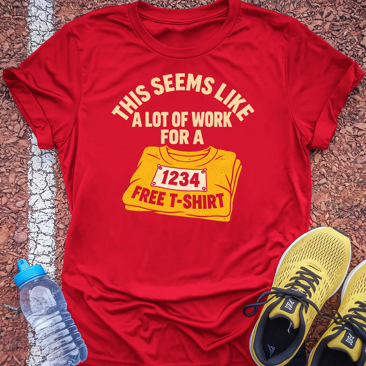 Free Race Shirt T-Shirt - Red