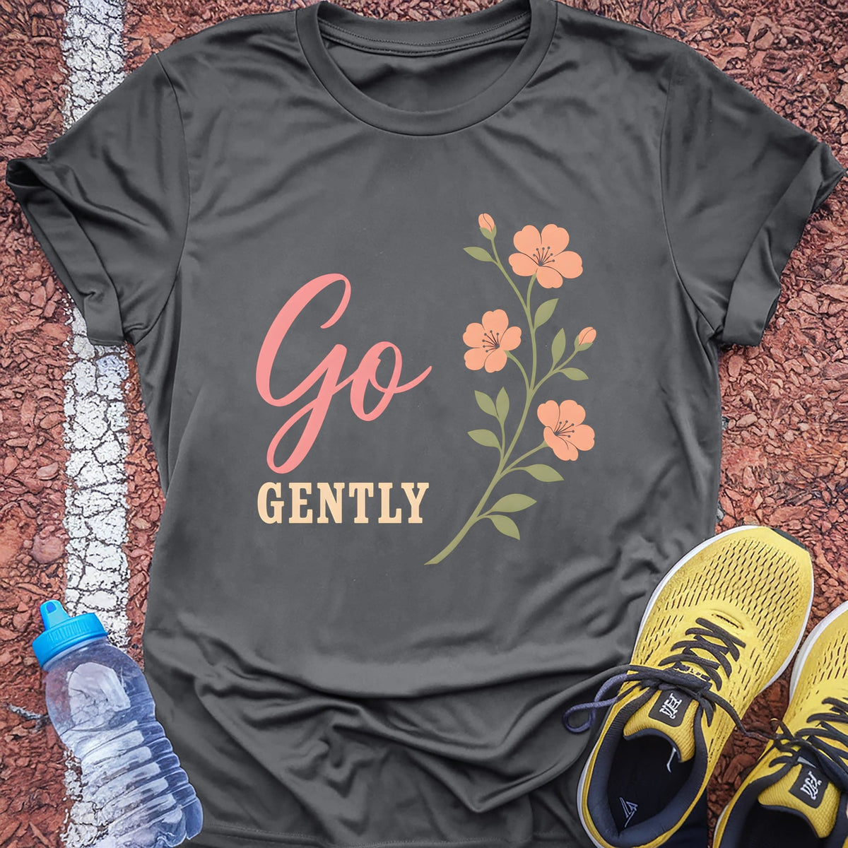 Go Gently t-shirt — Charcoal