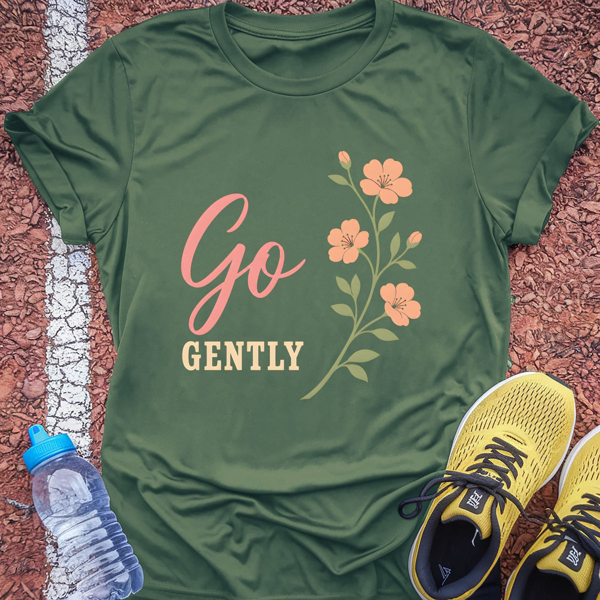 Go Gently t-shirt — Military Green