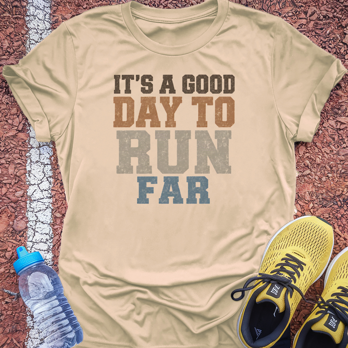 Good Day to Run Far T-Shirt - Natural