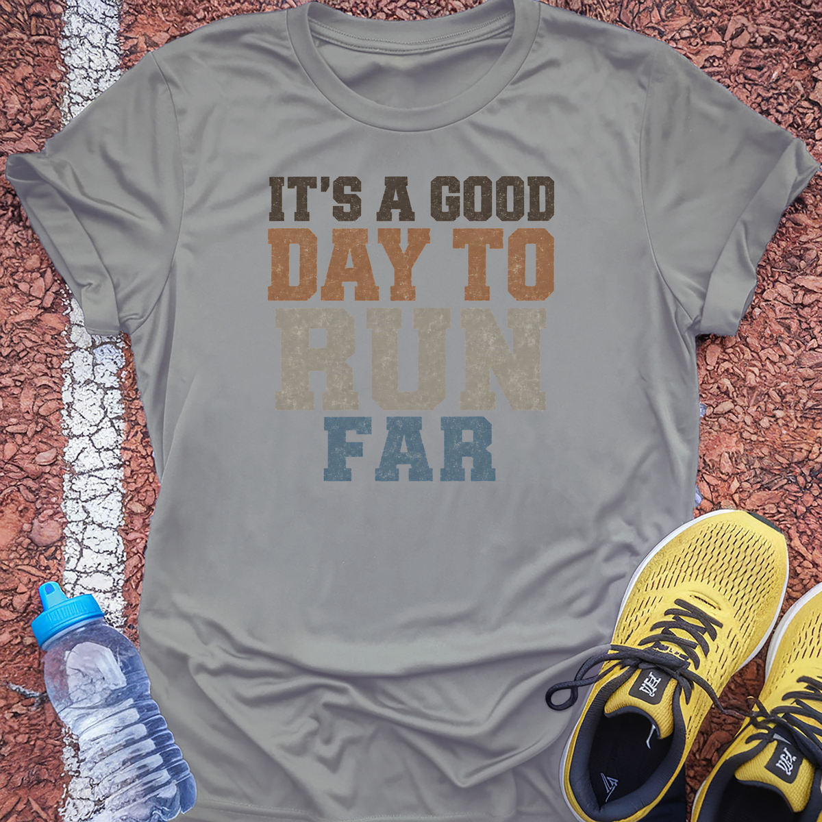 Good Day to Run Far T-Shirt - Sport Grey