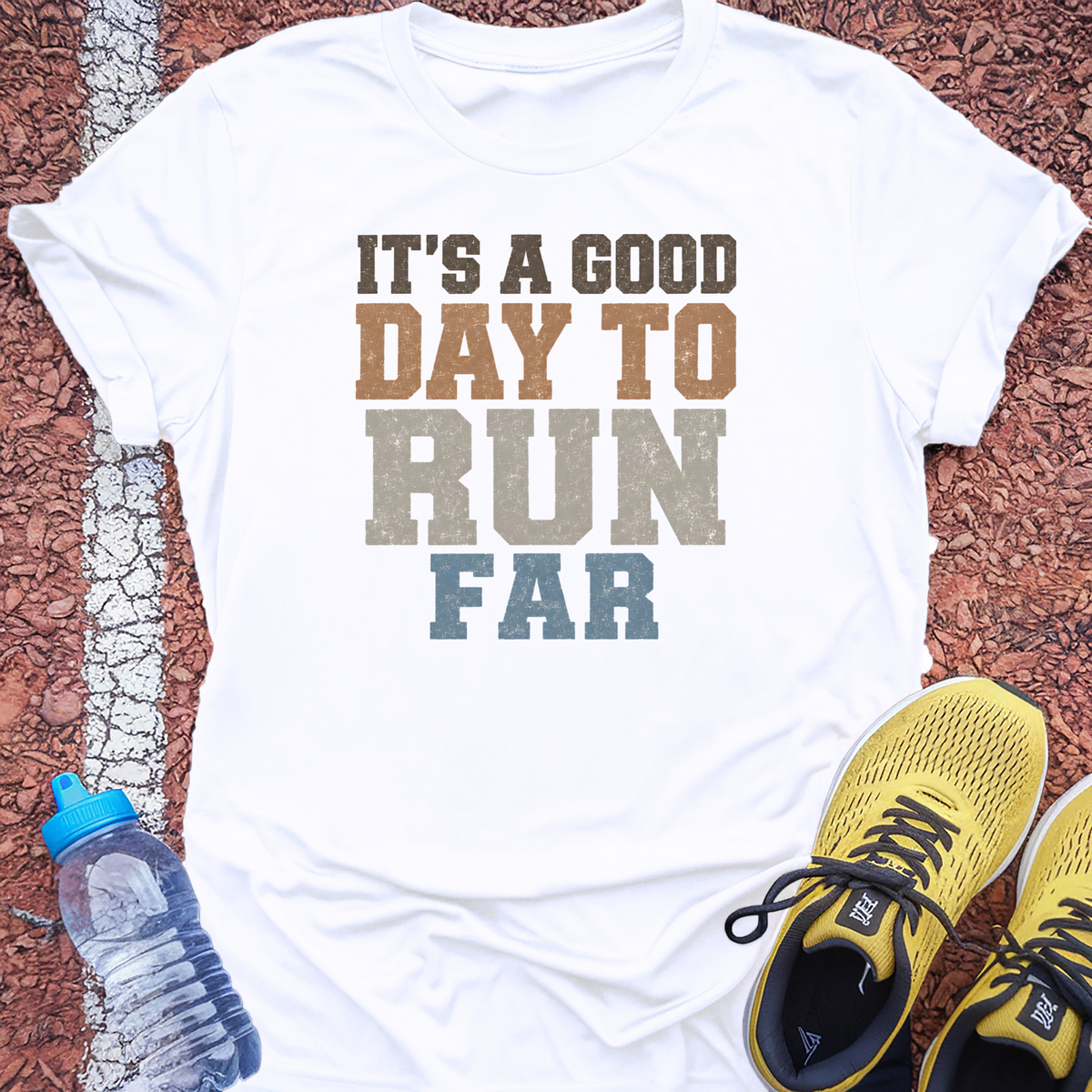 Good Day to Run Far T-Shirt - White