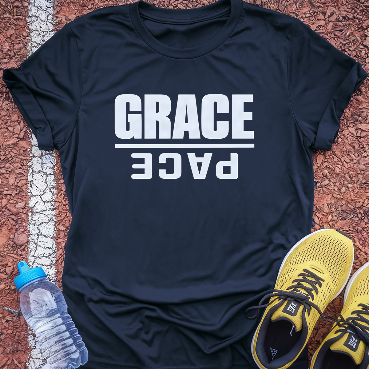 Grace Over Pace T-Shirt - Navy