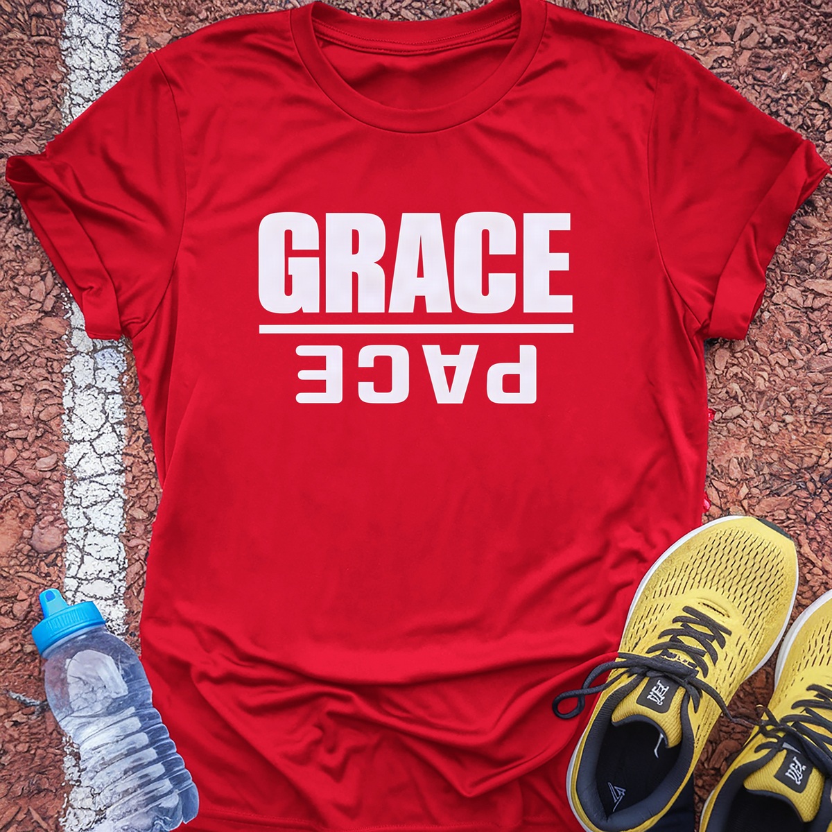 Grace Over Pace T-Shirt - Red