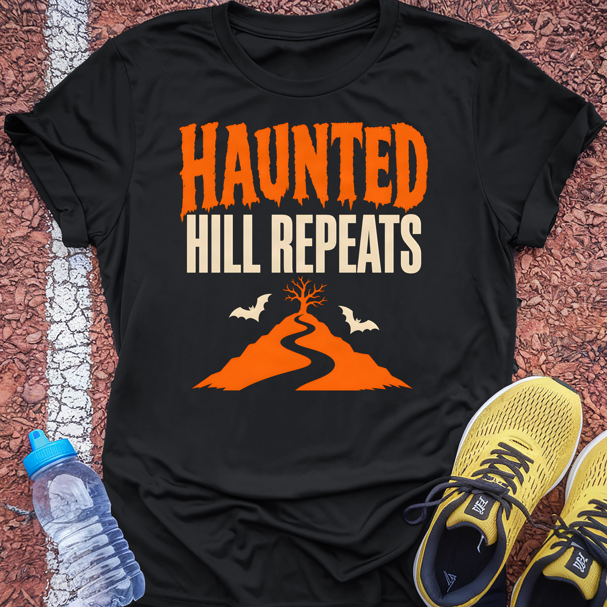 Haunted Hill Repeats T-Shirt - Black