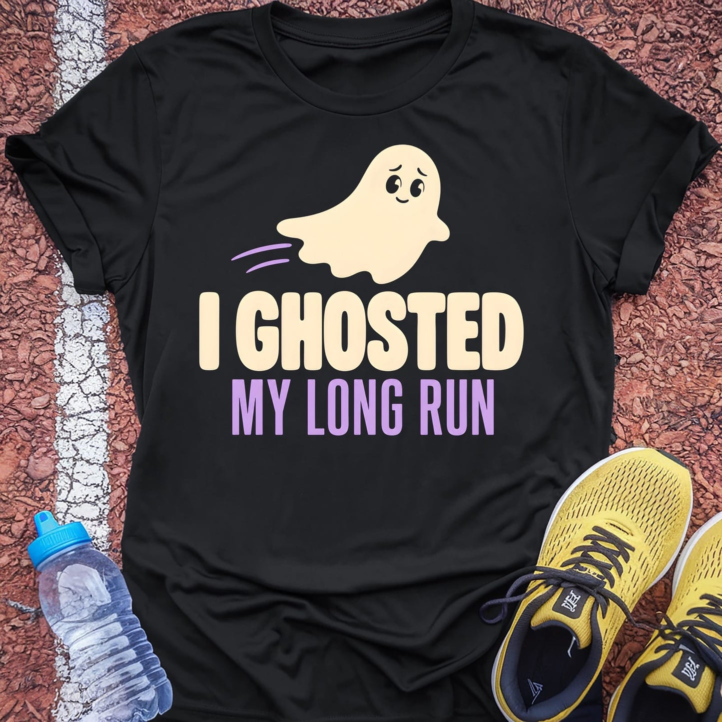 I Ghosted My Long Run T-Shirt - Black