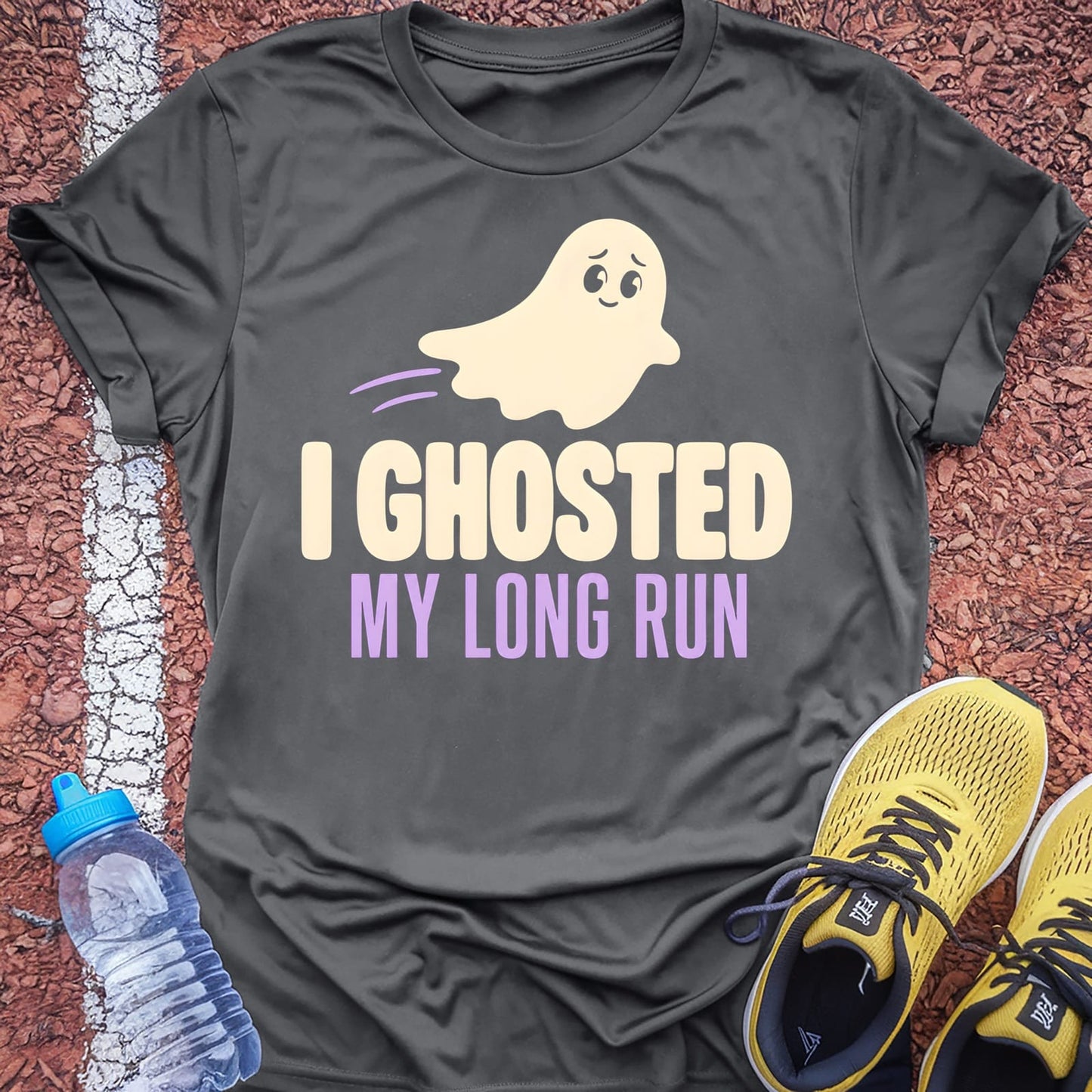 I Ghosted My Long Run T-Shirt - Charcoal
