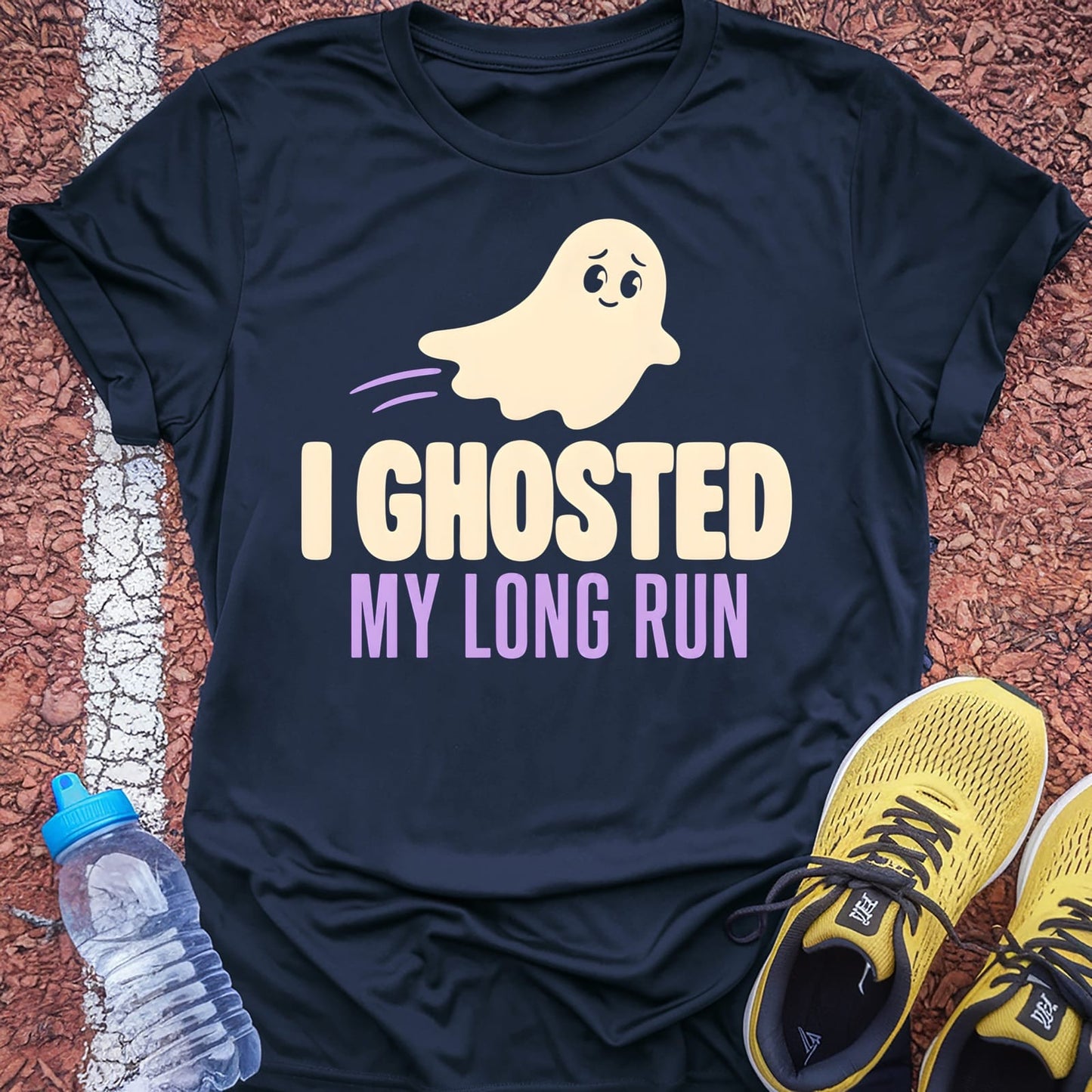 I Ghosted My Long Run T-Shirt - Navy